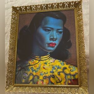 Retro Blue Face Pop Art